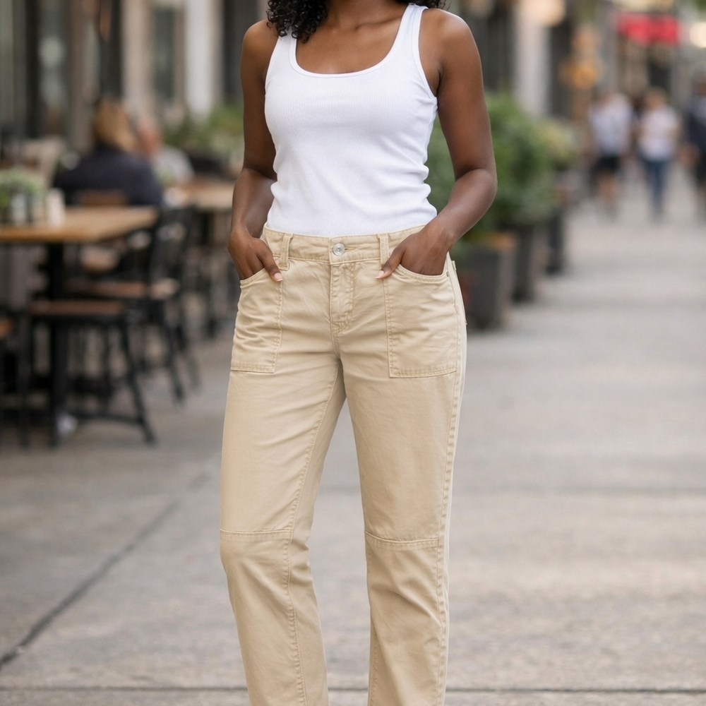 A.N.A Stylish Tan Cargo Pants. EUC